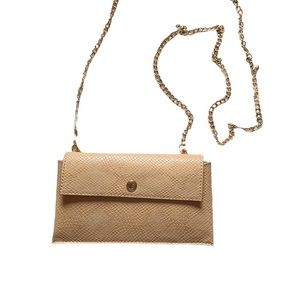 Maeve by Anthropologie Tan Leather Crossbody Bag with Card Holder